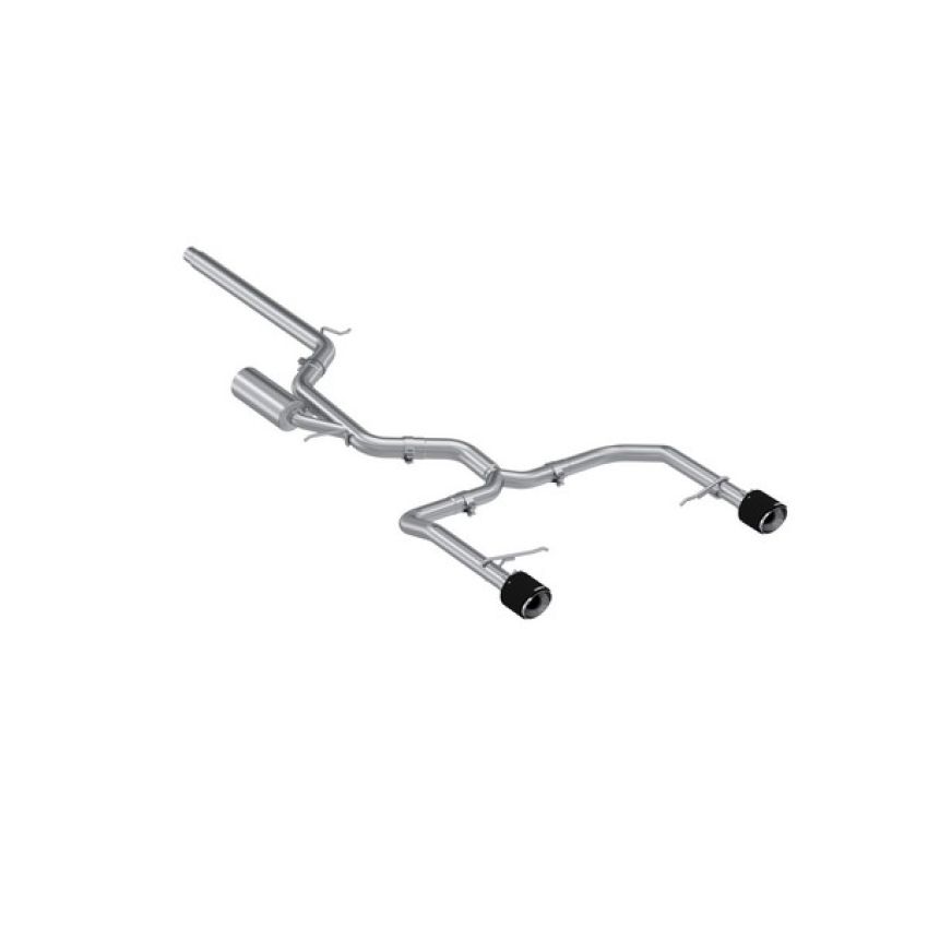 MBRP Exhaust S46153CF 3in. Cat-Back; 2.5in. Dual Split Rear; T304; CF Tips