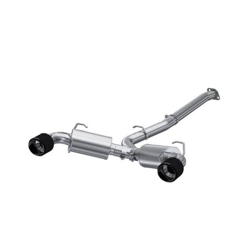 MBRP Exhaust S48043CF 3in. Cat-Back; Dual Split Rear; T304; CF Tips