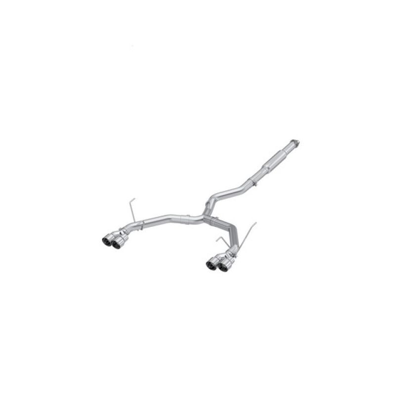 MBRP Exhaust S4808304 3in. Cat-Back; Dual Split Rear Exit; Quad Outlet; Race Version; T304