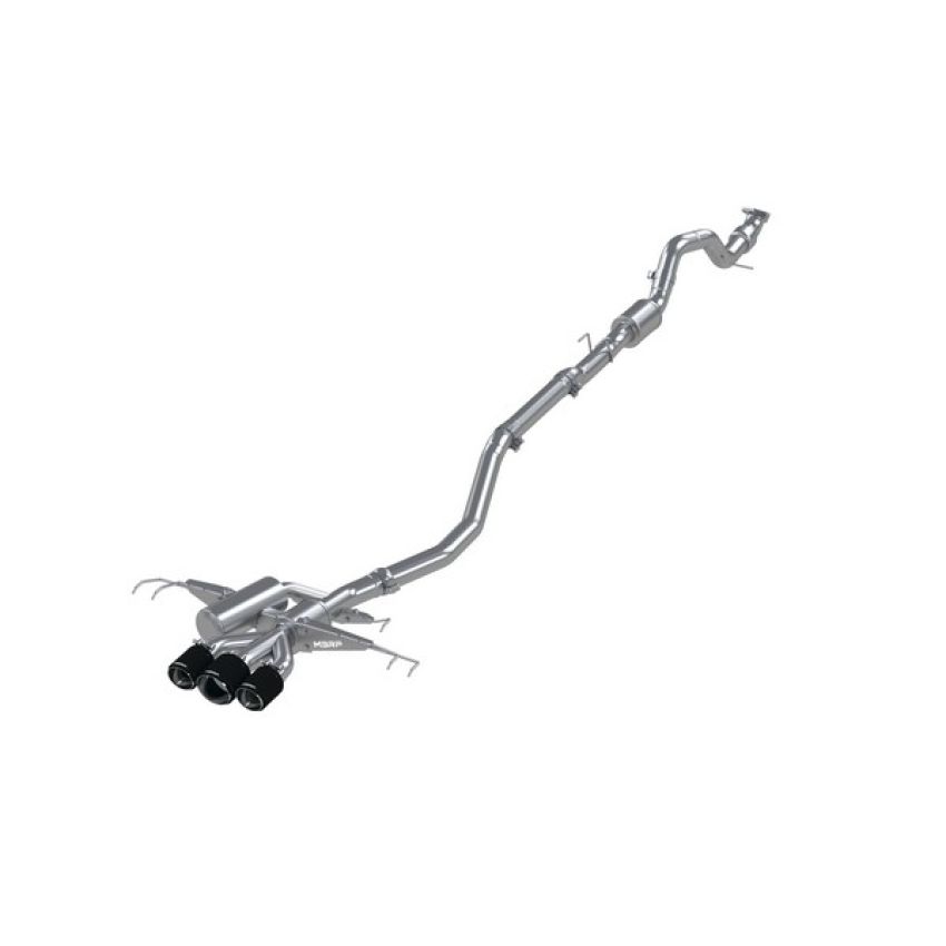 MBRP Exhaust S49013CF 3in. Cat-Back; Triple Centre Rear Exit; T304; CF