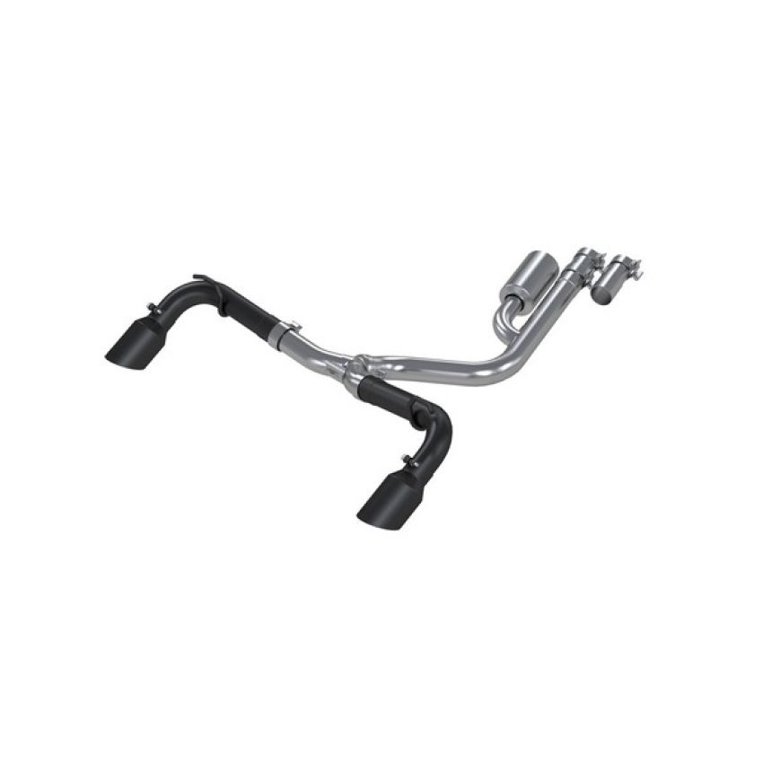 MBRP Exhaust S5207BLK 2.5in. Resonator-Back; Dual Split Rear Exit; BLK