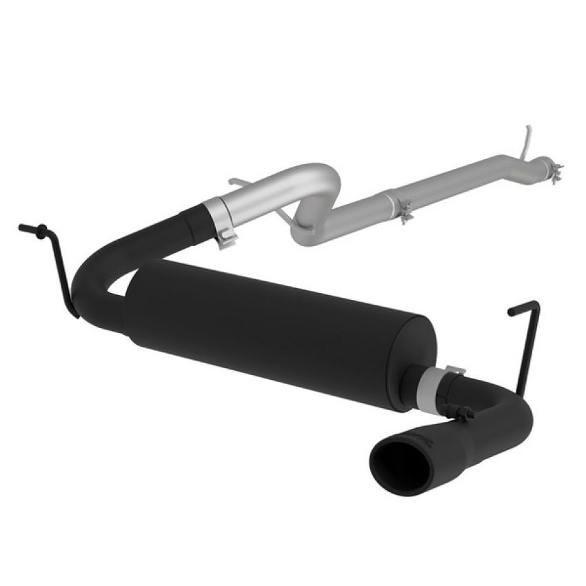 MBRP Exhaust S5526BLK 2.5in. Cat-Back; Single Rear Exit; BLK