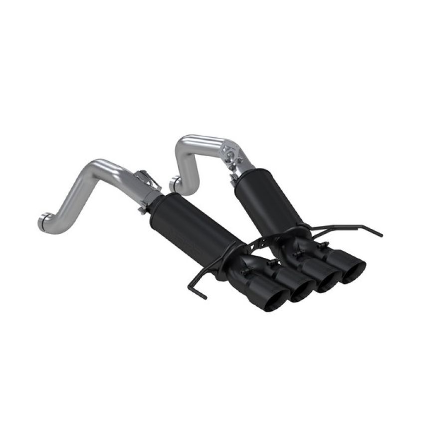 MBRP Exhaust S7030BLK 3in. Axle-Back; Dual Muffler; Dual Rear Exit; Quad Tip; BLK