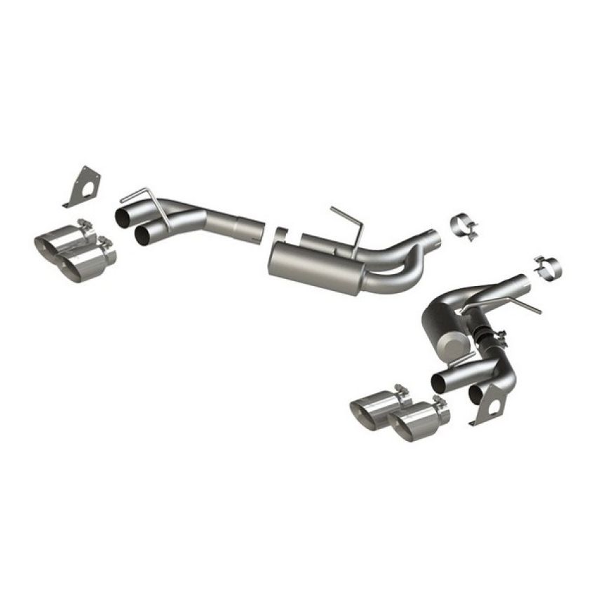 MBRP Exhaust S7039304 2.5in. Axle-Back; Dual Rear Exit; Quad Tips; T304