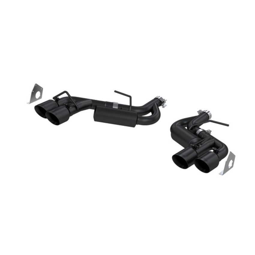 MBRP Exhaust S7039BLK 2.5in. Axle-Back; Dual Rear Exit; Quad Tips; BLK