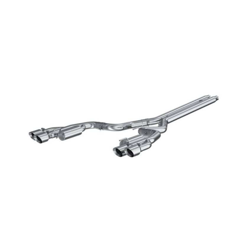 MBRP Exhaust S7207304 3in. Cat-Back; Dual Rear Exit; Quad Tips; Race Version; T304