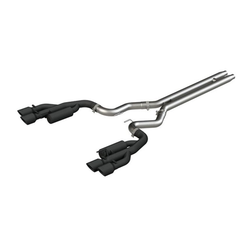 MBRP Exhaust S7207BLK 3in. Cat-Back; Dual Rear Exit; Quad Tips; Race Version; BLK