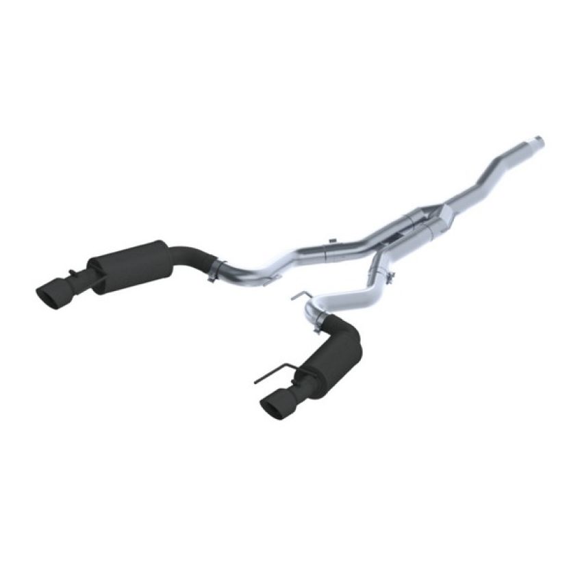 MBRP Exhaust S7274BLK 3in. Cat-Back; Dual Split Rear Exit; Street Version; BLK