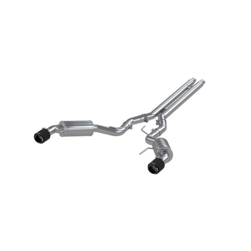 MBRP Exhaust S72773CF 3in. Cat-Back; Dual Split Rear Exit; Street Version; T304