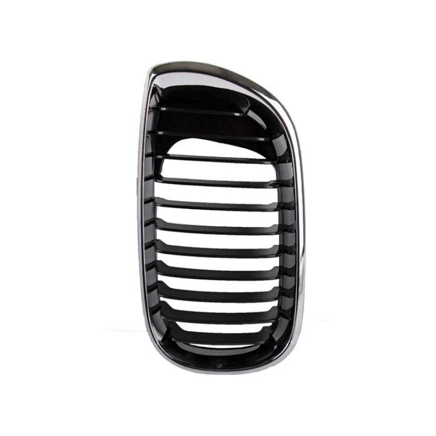 LH GRILLE CHROME FRAME / BLK VENTS BMW 3 SERIES (E46) SDN/WGN 02-05