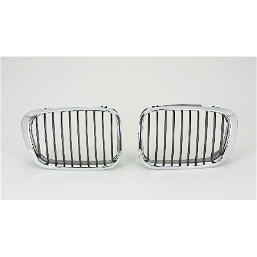 RH GRILLE CHR/BLK BMW 3 SERIES (E46) SDN/WAG 99-01