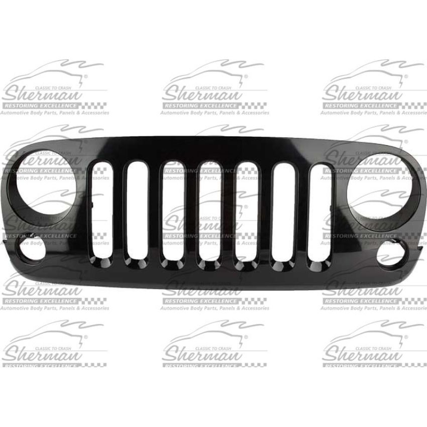 GRILLE MATTE BLACK; PAINT TO MATCH WRANGLER 07-17