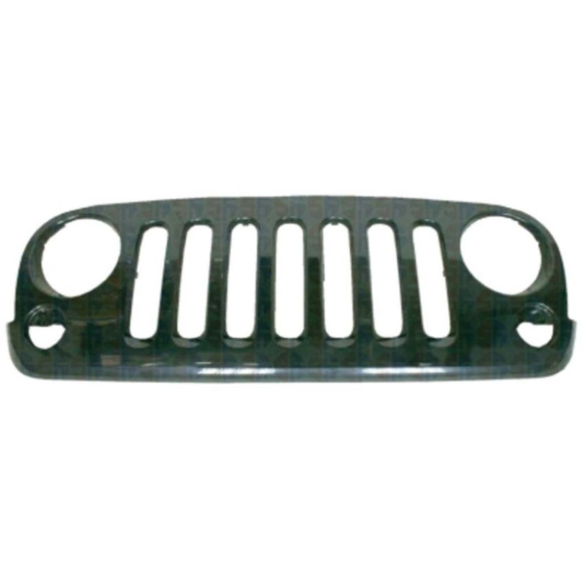 CAPA GRILLE ASSY MATTE BLACK; PTM JEEP WRANGLER 07-17