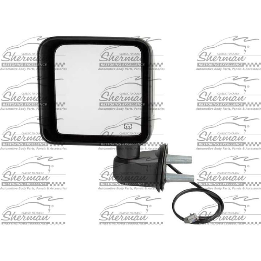 LH MIRROR OTR REAR VIEW POWER; HEATED; GLOSS BLACK JEEP WRANGLER 14-14