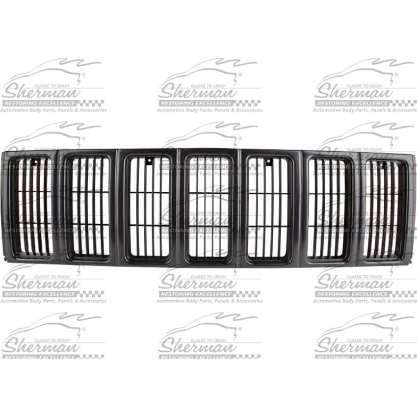 GRILLE BLK CHEROKEE BARE GLOSS BLK PLASTIC SE/SPORT 97-01