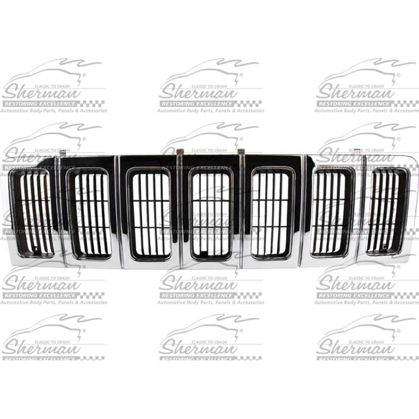 GRILLE CHR/BLK GRAND CHEROKEE 96-98