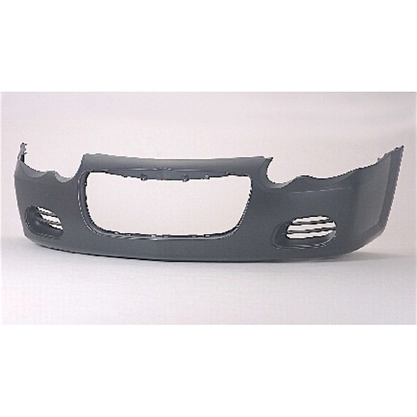 CAPA FRT BUMPER COVER; 4DR SEDAN; W/O HEADLAMP WASHERS; W/O FOG LAMPS; PRIME SEBRING 04-06