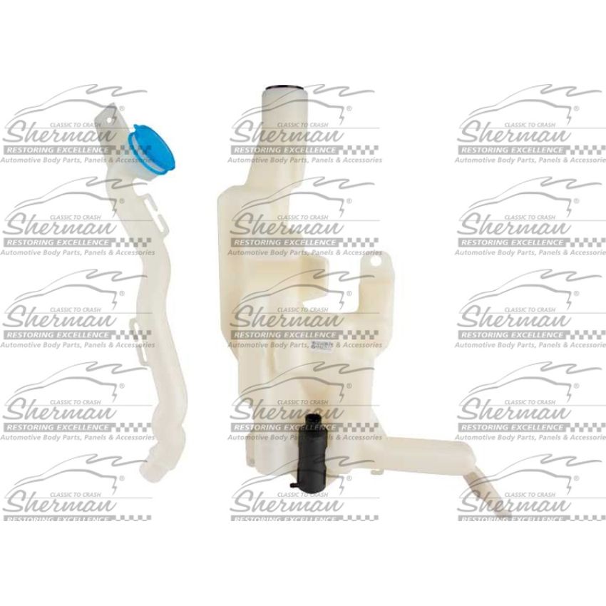 W/SHIELD WASHER TANK ASSY W/O SENSOR HOLE;RESERVR/INLET/CAP/PUMP ASSY;HONDA CIVIC 16-18