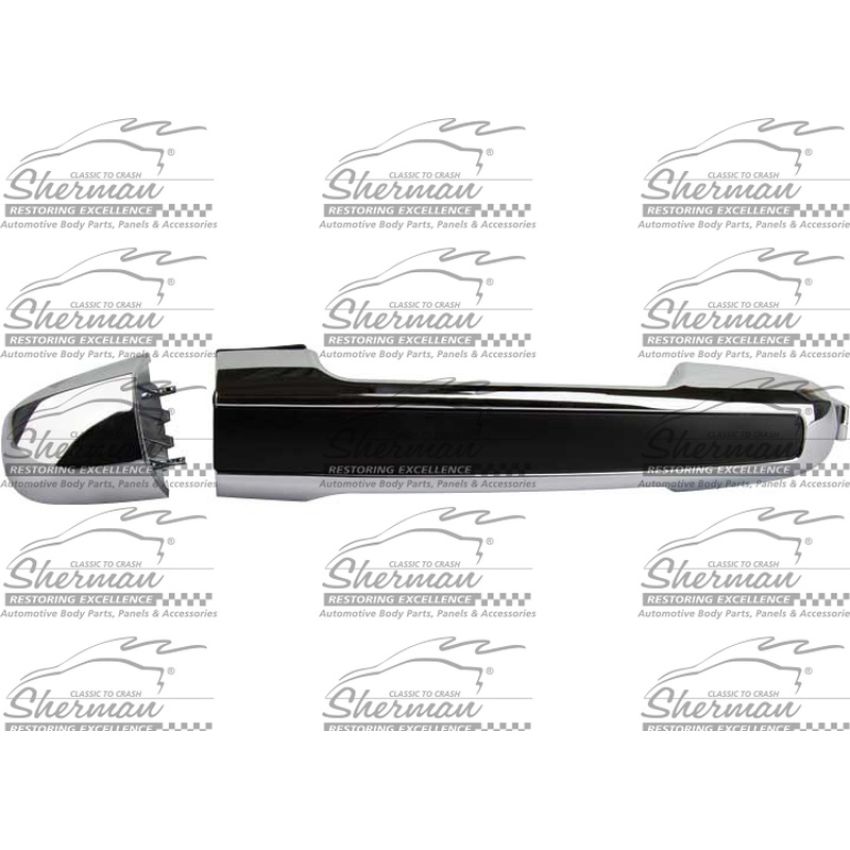 RR DOOR HANDLE OUTER UNIV CHR/BLK STRIP SONATA 06-08