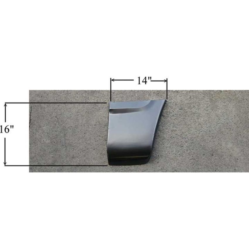 LH FENDER LWR RR SEC DODGE P/U 72-80; RAMCHARGER/TRAIL DUSTER 74-80 (TRIM T OP OF PNL TO FIT 81-93)