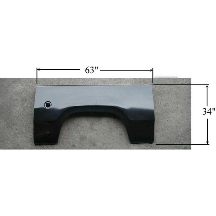 LH WHEEL OPNG REPAIR PANEL W/ ROUND GAS HOLE AHEAD OF WHEEL OPNG DODGE PU 72-80