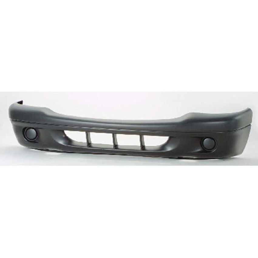 CAPA FRT BUMPER COVER W/ONE PC; W/O FOG LMPS; SMOOTH FINISH; BLACK - PTM DODGE DAKO