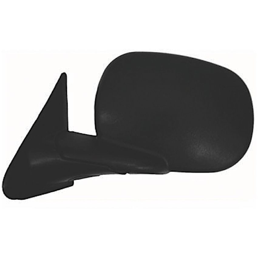 LH DOOR MIRROR PWR HTD TEXT BLK FLDG W/O TOW 6x9 OLD STYLE DODGE P/U R1500 98-01; R2500/3500 98-02