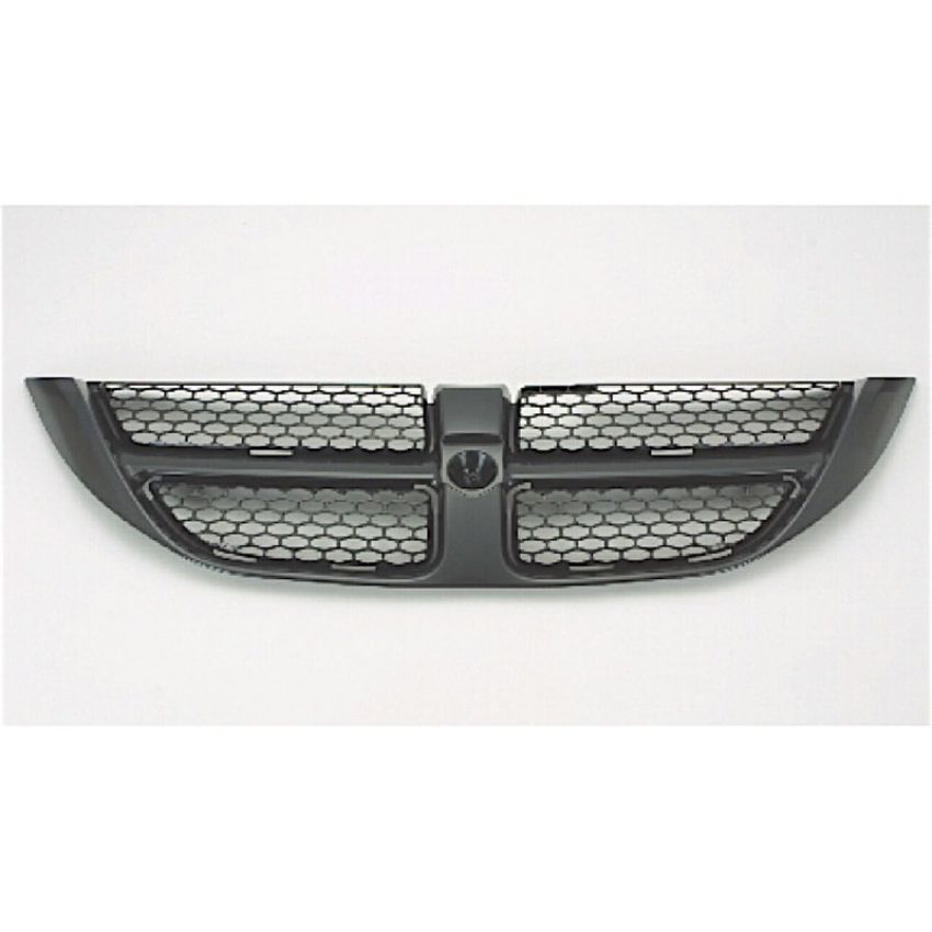 GRILLE ASSY 1-PIECE DESIGN; BLACK - PAINT TO MATCH DODGE CARAVAN 2001-2004