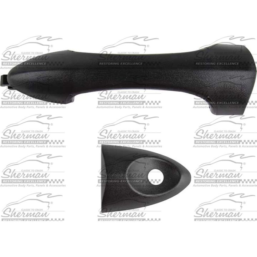OUTER FRONT DOOR HANDLE UNIV BLK TEXTURED FOCUS 00-03&05-07 ALL MODELS; W/O SVT 04