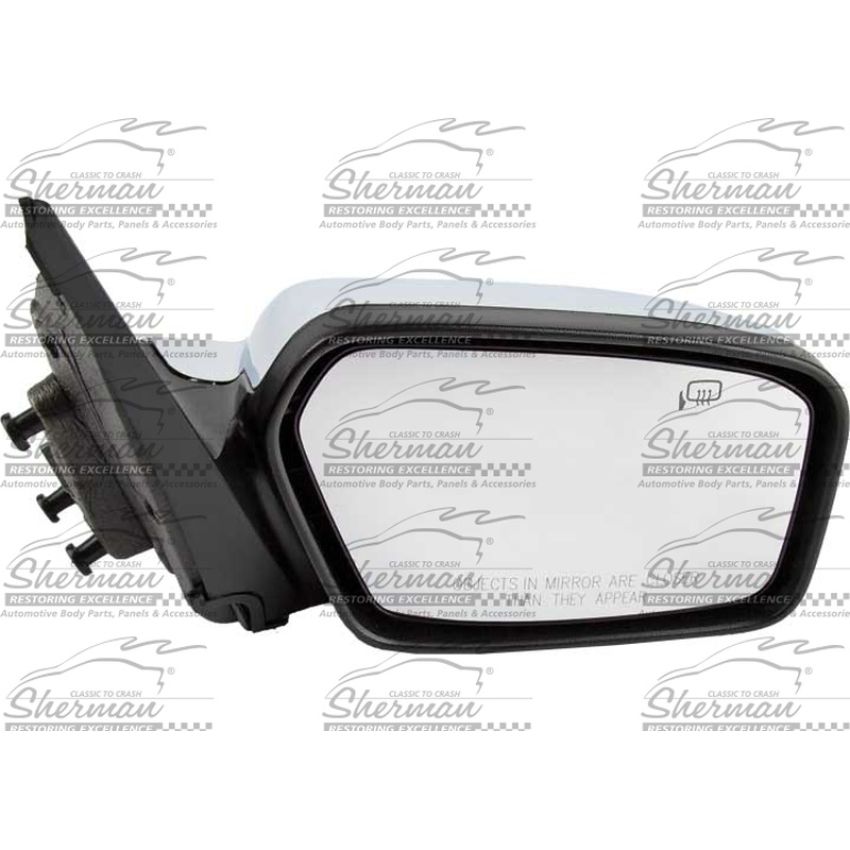RH MIRROR OTR RR VIEW W/HEAT; W/PUDDLE; W/MEMORY; CHR COVER; MKZ 07-10