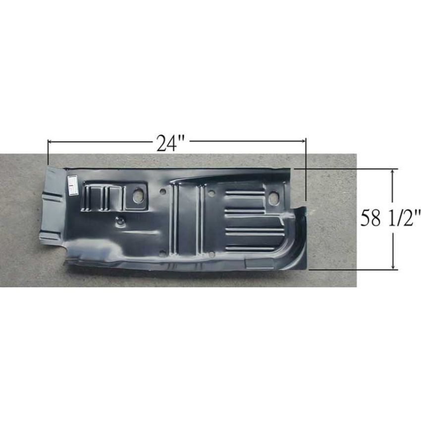 LH FLOOR PAN FULL LENGTH MUSTANG CPE/FASTBACK 64-70 (MODIFY ROCKER AREA FOR 69-70); COUGAR 67-70