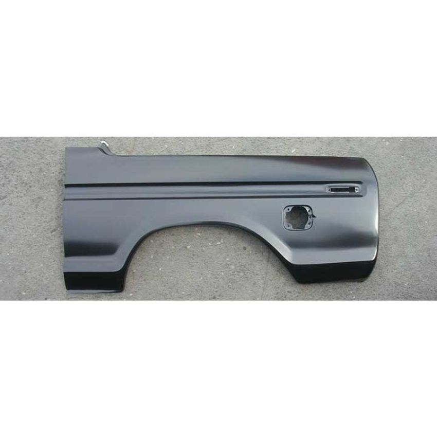 LH QUARTER PANEL W/O SWING AWAY SPARE W/ SINGLE RECT GAS HOLE BRONCO 78-79