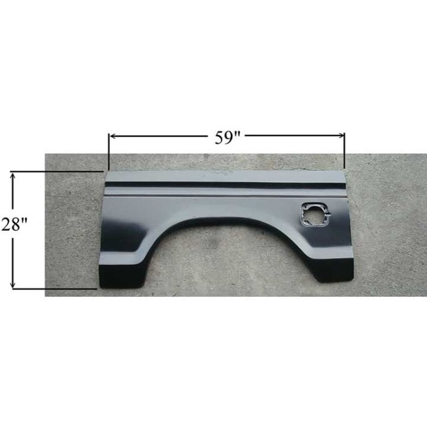 LEFT WHEEL OPNG REPAIR PANEL W/ SQUARE GAS HOLE FORD P/U 73-79; BRONCO 78-79