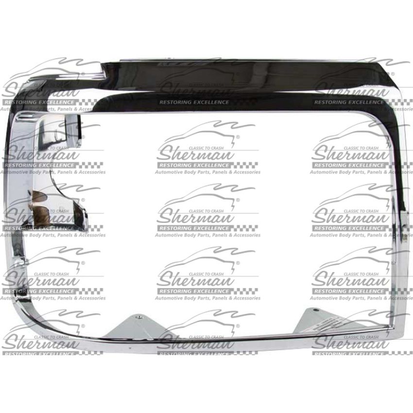 RH HEADLAMP DOOR CHR FORD P/U 92-98 (F150 92-96; F250/F350 92-98) ; BRONCO 92-96