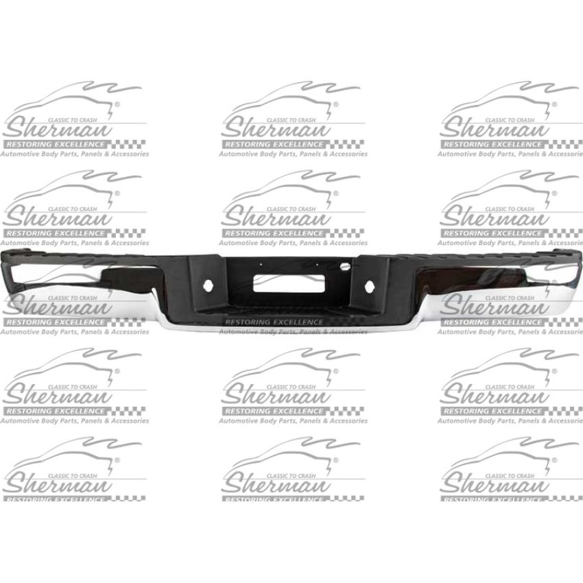 REAR BUMPER ASSEMBLY STYLESIDE;W/O REAR OBJECT SENSORS;W/O TOW PKG;W/PB;CHROME;FORD F-150 06-08