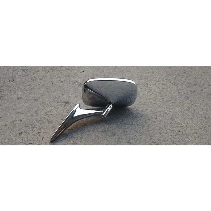 LH DOOR MIRROR MAN CHR RECT STYLE W/O BOWTIE CAMARO 68-69; FIREBIRD EARLY 6 8; C