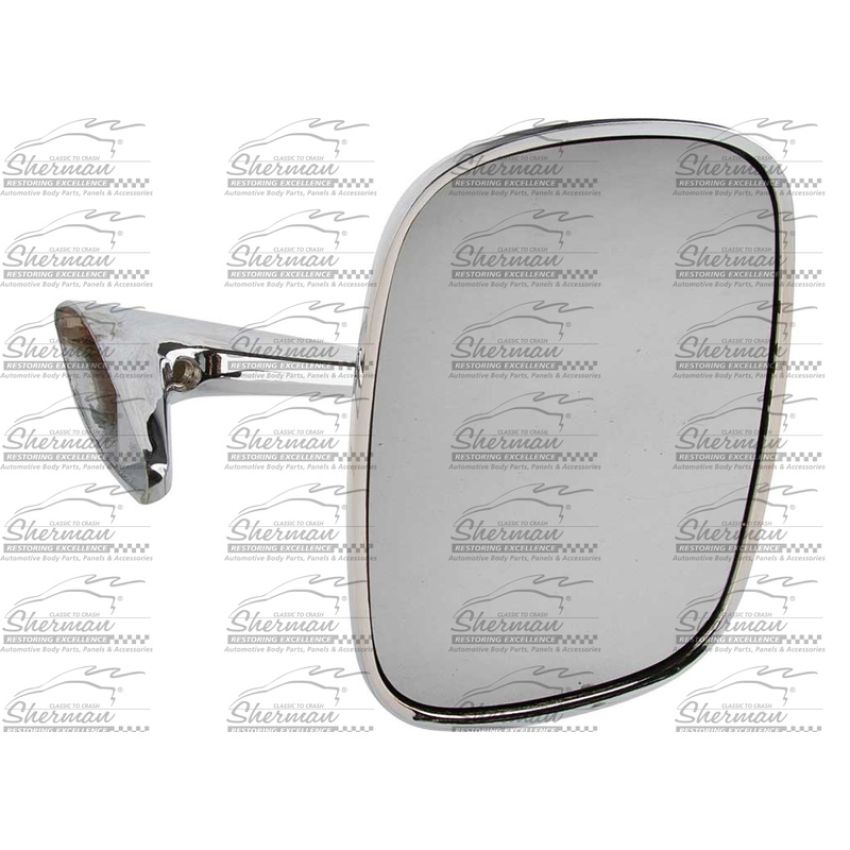 UNIVERSAL DOOR MIRROR MAN CHR RECT STYLE CAMARO/FIREBIRD 70-81