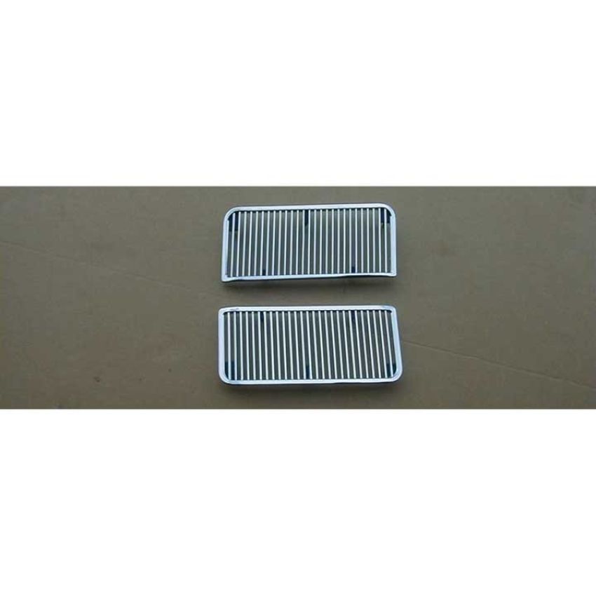 HOOD INSERTS 2 PC SET CHR W/ BLK TRIM CHEVELLE/EL CAMINO SS-396 68-69