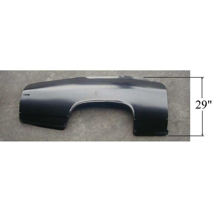 LH QUARTER PANEL SKIN DIE FORMED 72 IN.X29 IN. 2 DOOR CHEVELLE/BEAUMONT/MALIBU 69