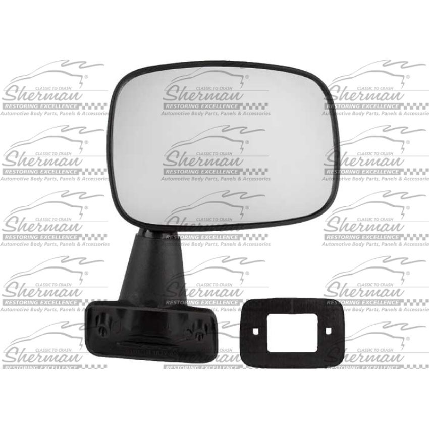 RH DOOR MIRROR MAN NON-HTD TEXT BLK FLDG DOOR MOUNT TYPE TOYOTA P/U W/O VEN T WINDOW 84-88