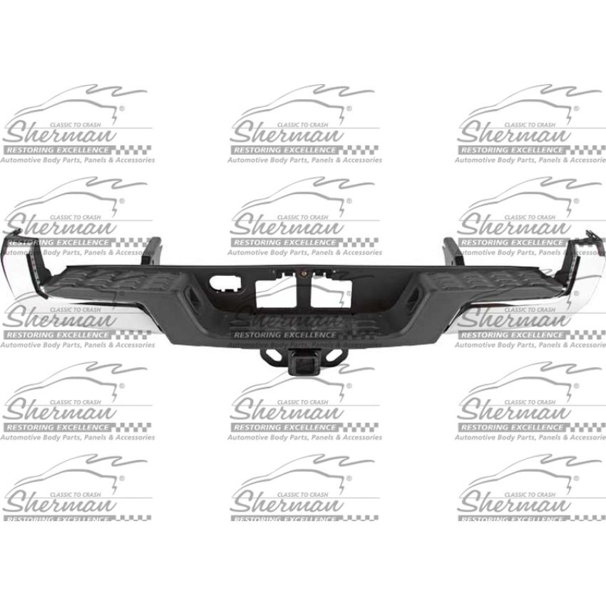 REAR BUMPER ASSEMBLY W/TOW HITCH;W/O PARKING ASSIST;CHROME;TOYOTA TACOMA 16-21