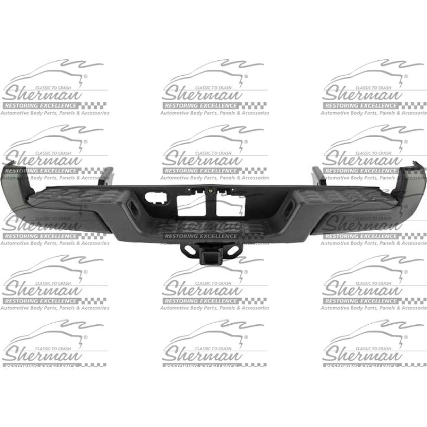 REAR BUMPER ASSEMBLY W/TOW HITCH;W/O PARKING ASSIST;BLACK;TOYOTA TACOMA 16-21