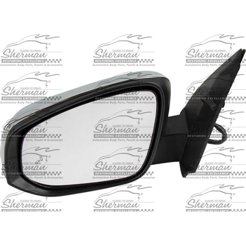 LH MIRROR OTR REAR VIEW W/BLIND SPOT DETECTION;W/SIGNAL LAMPS;W/COVER;CHROME TOYOTA TACOMA 16-17