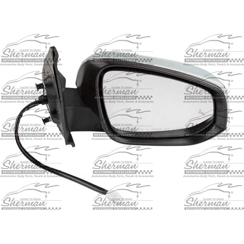 RH MIRROR OTR REAR VIEW W/BLIND SPOT DETECTION;W/SIGNAL LAMPS;W/COVER;CHROME;TOYOTA TACOMA 16-21