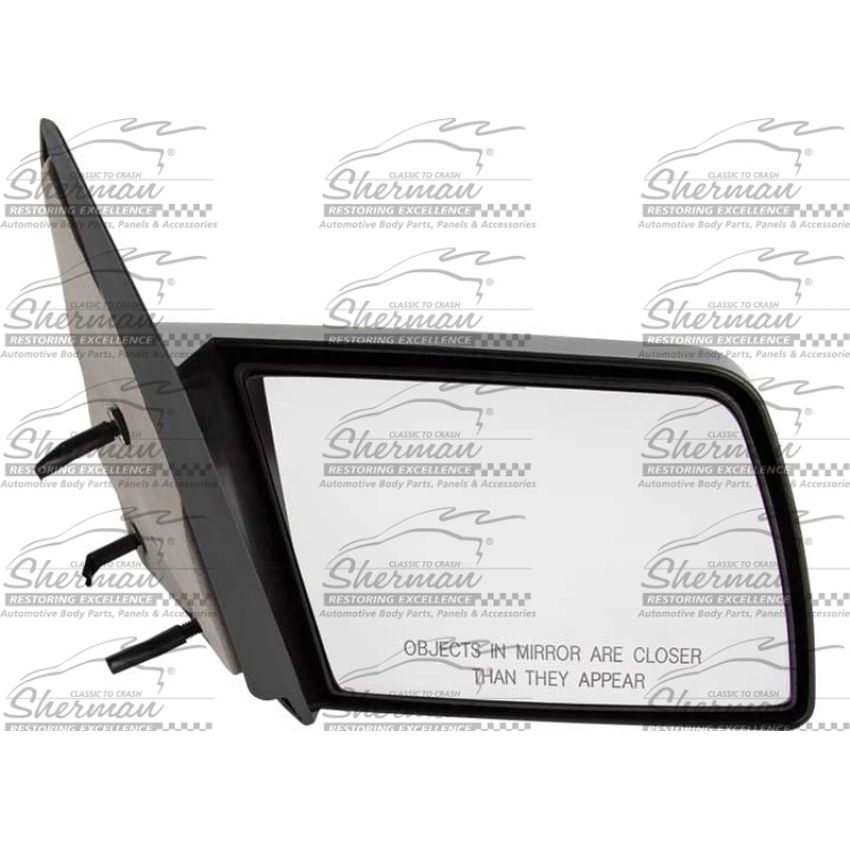 RH DOOR MIRROR MAN NON-HTD GLOSS BLK NON-FLDG W/SPORT PKG CHEVY/ C/K P/U 88-02