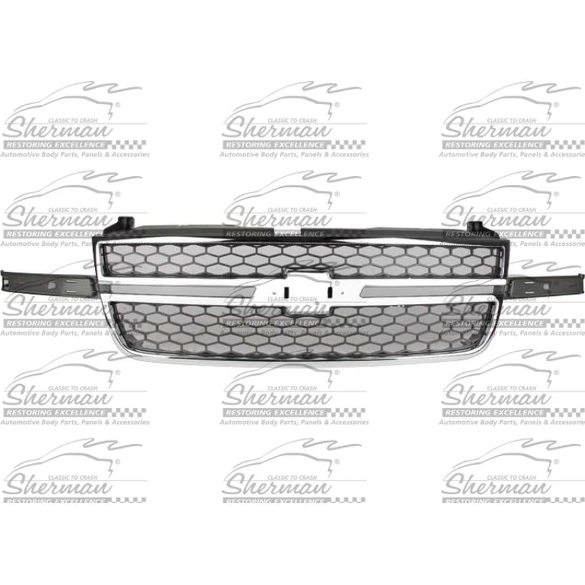 GRILLE MAT GRAY W/ CHROME FRAME SILVERADO SS 03-07