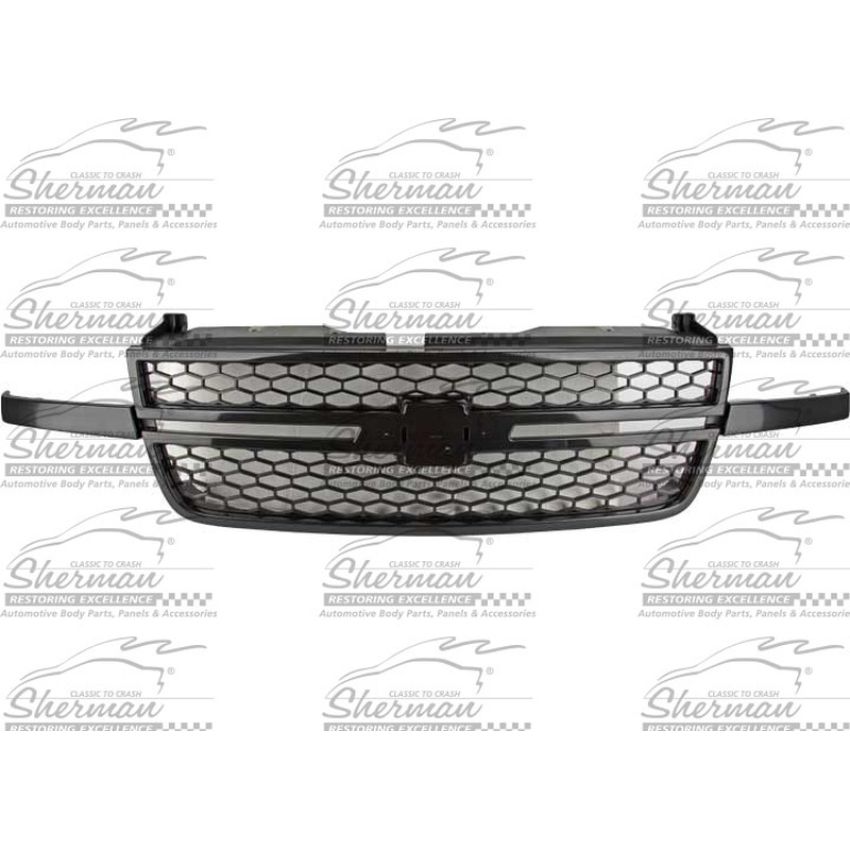 GRILLE BLK W/O DALE EARNHARDT PKG SILVERADO SS 06-07
