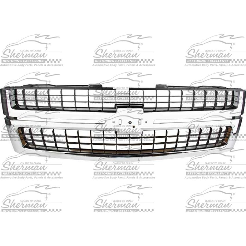 GRILLE MAT BLK W/ CHR FRAME SILVERADO 2500/3500 07-10