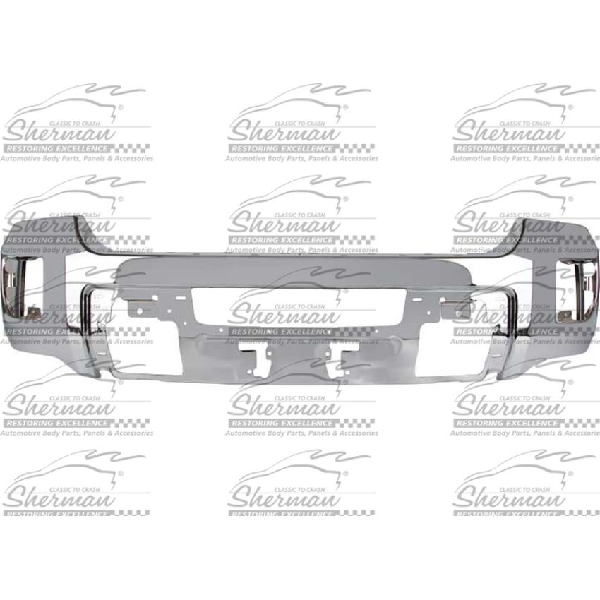 FRONT BUMPER FACE BAR W/O PARKING AID SENSORS; CHROME GMC SIERRA 2500/3500 HD 15-19