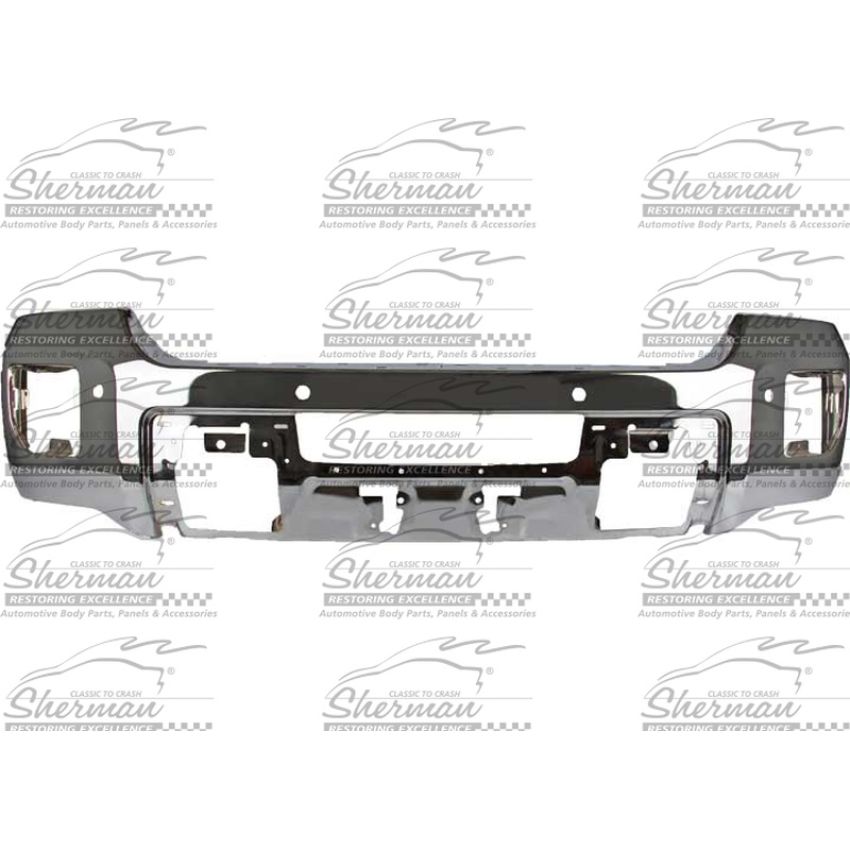FRONT BUMPER FACE BAR W/PARKING AID SENSORS; CHROME GMC SIERRA 2500/3500 HD 15-19